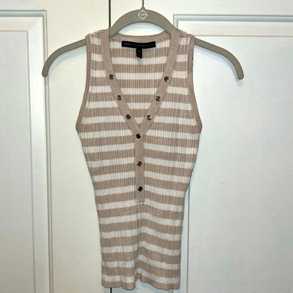 WHBM Ribbed Button Tank